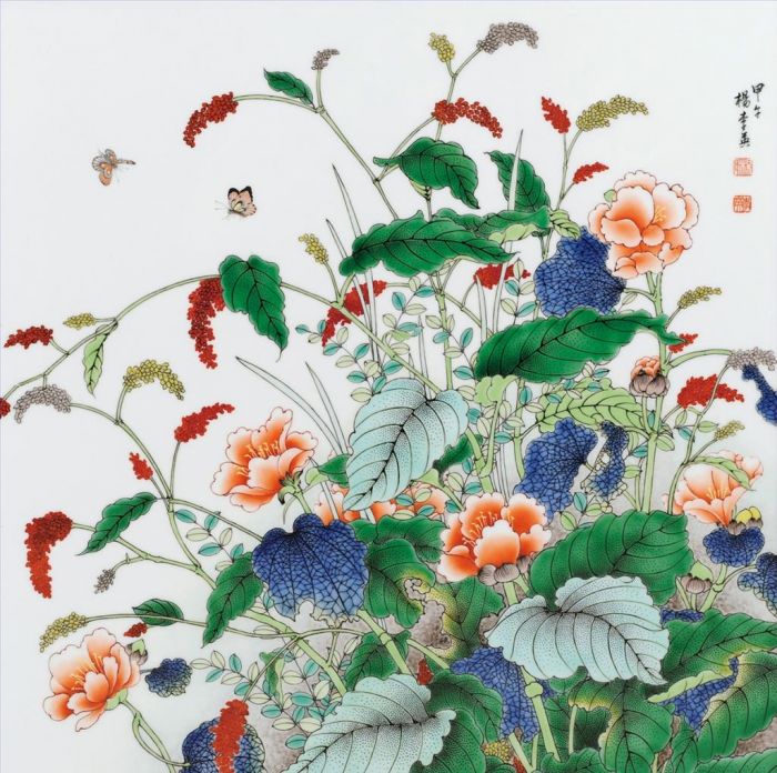 Yang Liying's Contemporary Various Paintings - Flowers Blooming Like A Piece of Brocade
